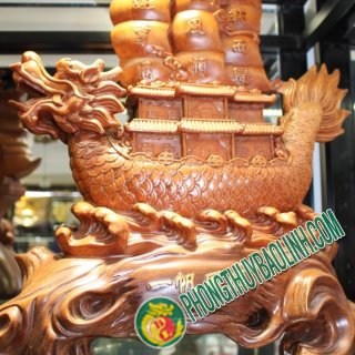 Thuyền Buồm Phong Thủy  Bột Gỗ Rồng