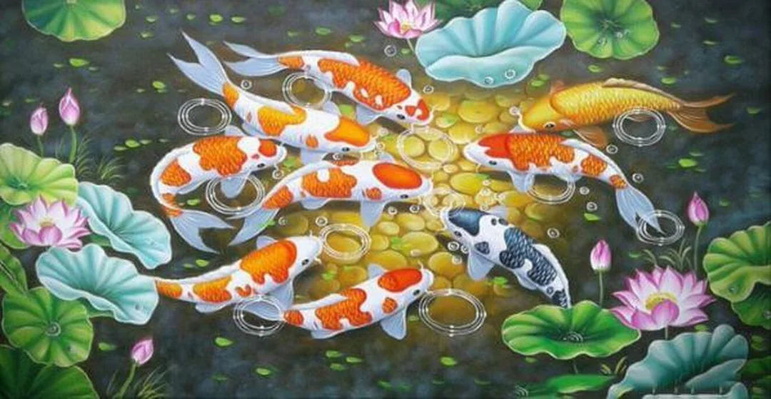 cá chép phong thủy màu lưu ly hợp người mệnh Thủy và Mộc