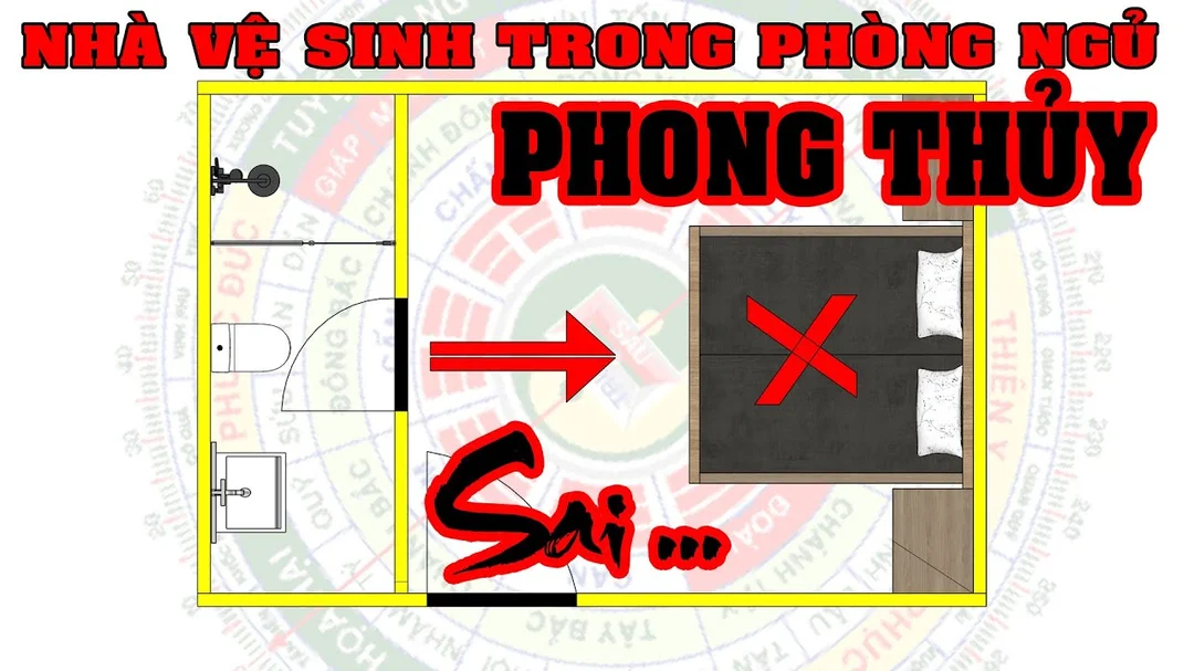 Cách bố trí nhà vệ sinh trong phòng ngủ hợp phong thủy