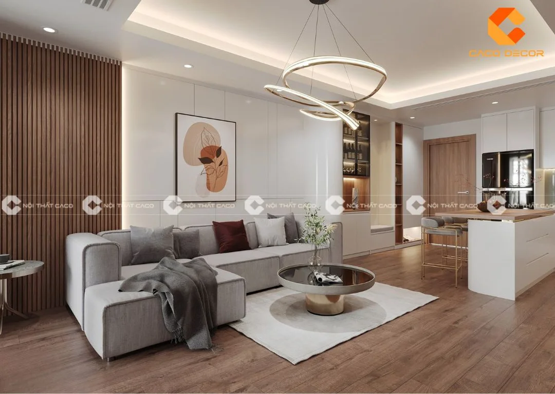 Căn hộ nhỏ áp dụng phong thủy phòng khách thu hút tài lộc