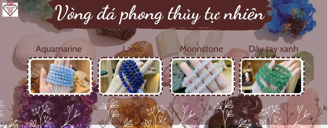 Vòng đá phong thủy N Gems cẩm thạch xanh đá phong thủy n gems dạng vòng tay cẩm thạch xanh