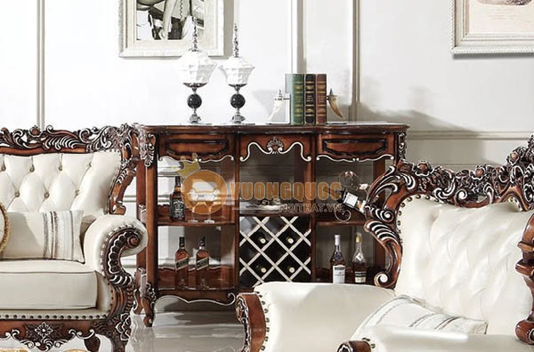 đồ gỗ phong thủy phòng khách bằng gỗ sồi sáng màu