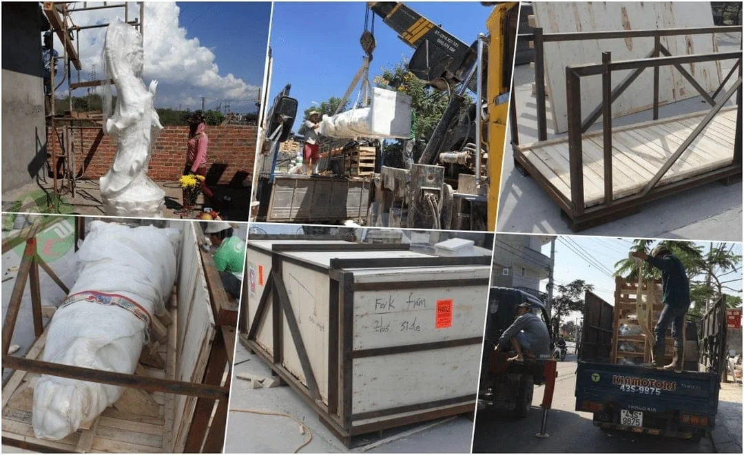 Lắp đặt tượng quan âm bằng đá ngoài trời giá tượng quan âm bằng đá khi lắp đặt ngoài trời