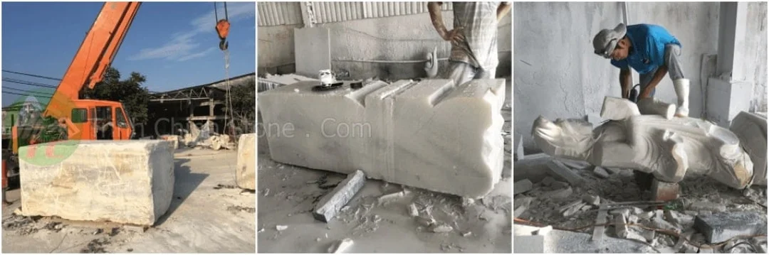 Quy trình gia công tượng quan âm bằng đá giá tượng quan âm bằng đá theo quy trình gia công