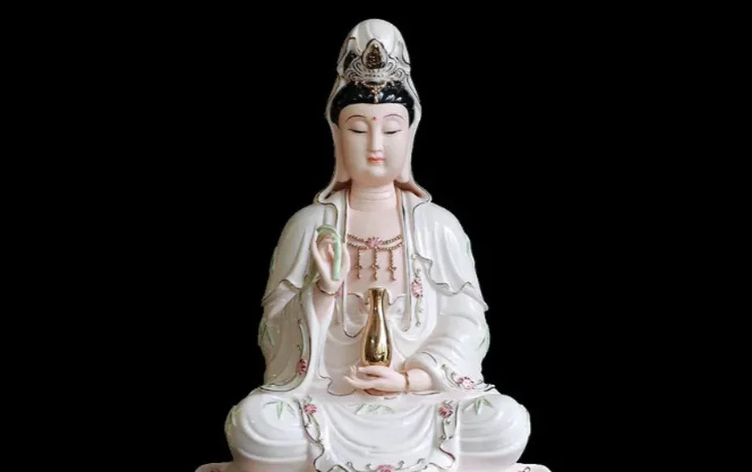 hình ảnh tượng quan âm bồ tát bằng gốm sứ cao cấp
