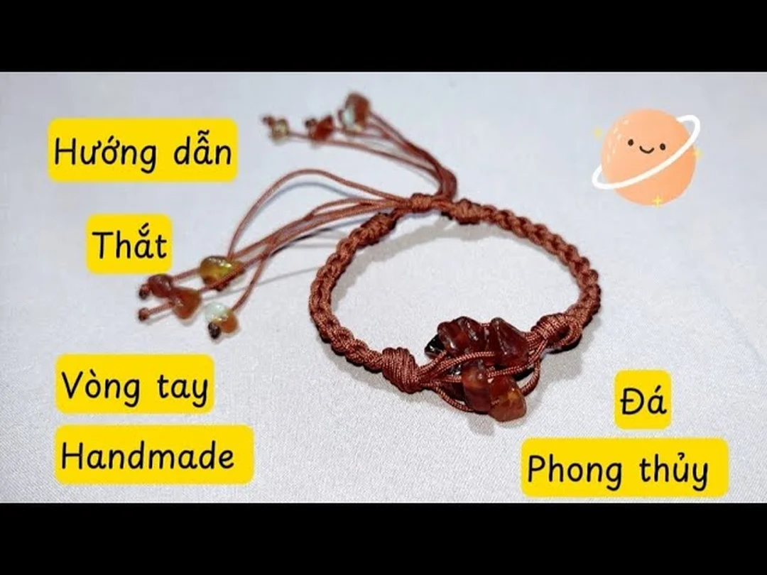 Hướng dẫn thắt vòng tay handmade đá vụn phong thủy