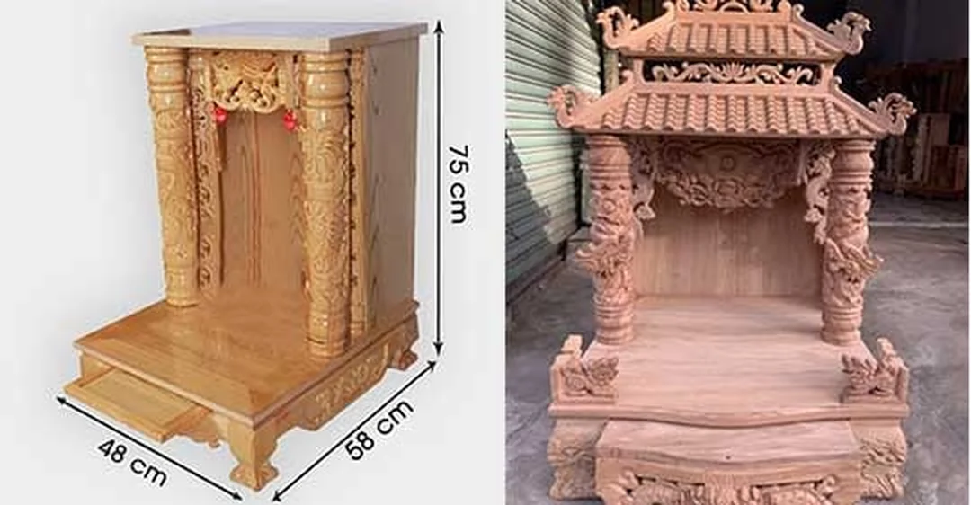 kích thước phong thủy bàn thờ thần tài và cách bố trí vật phẩm
