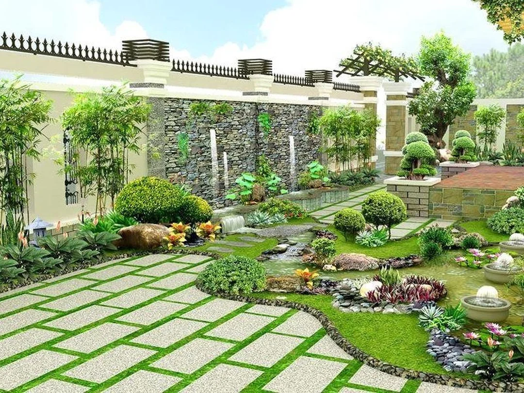 lỗi phong thủy nhà ở với sân trước cần cây xanh và khoảng thoáng hợp lý