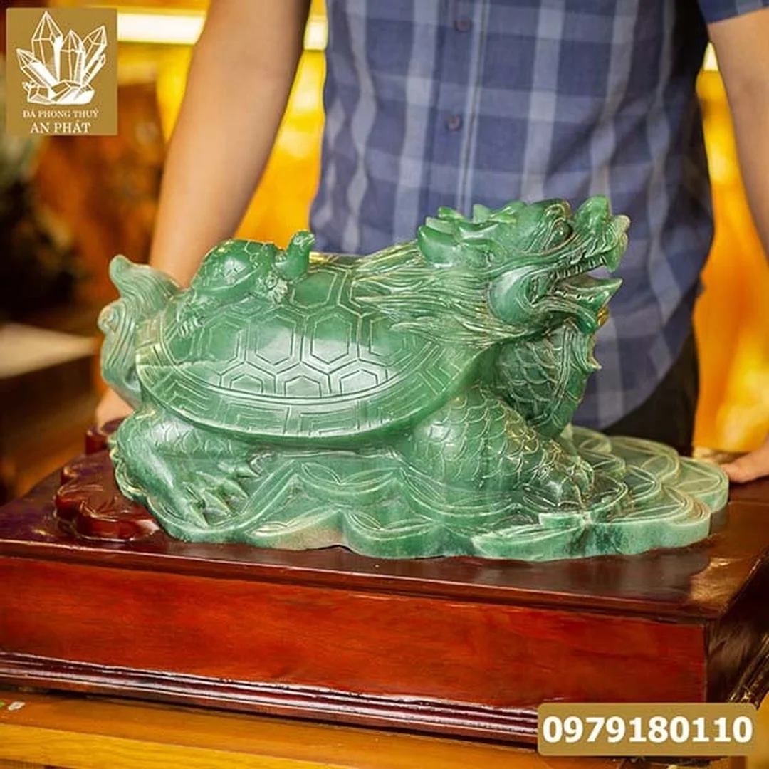 long quy đá phong thủy đặt phòng khách chiêu tài