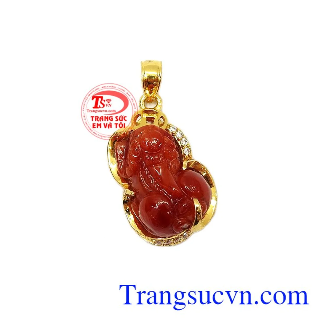mặt dây chuyền tỳ hưu vàng 14k dáng nhỏ đẹp