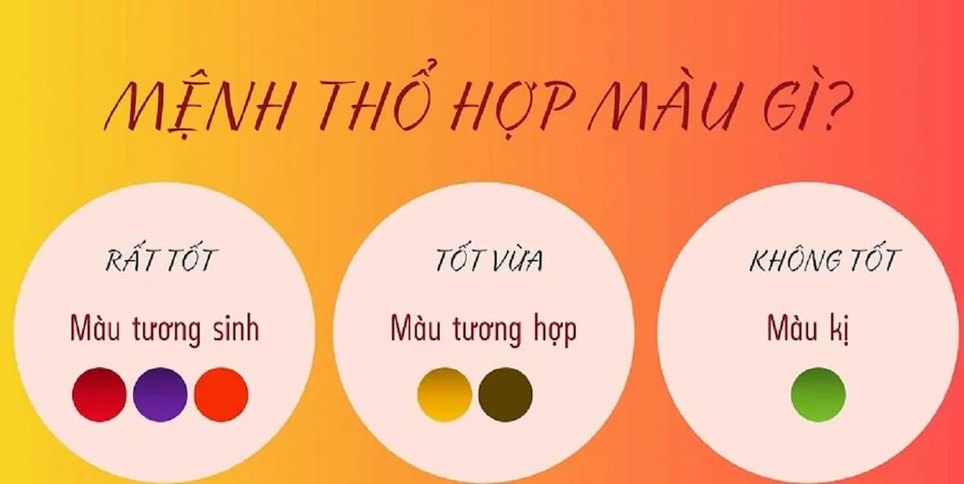 Màu sắc 2007 mệnh thổ hợp màu gì trong ngũ hành