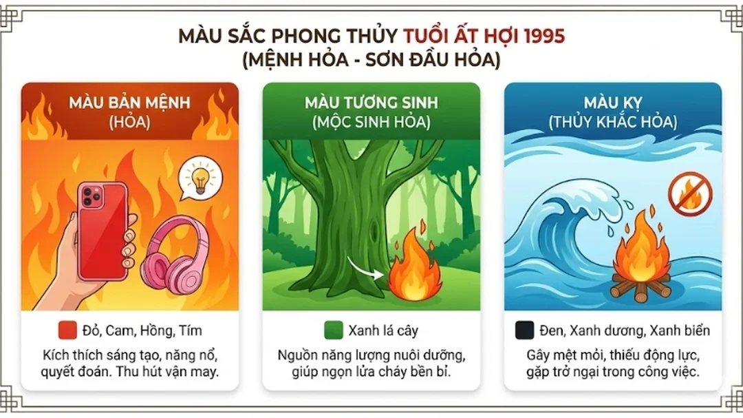 mệnh hỏa 1995 hợp màu gì trong câu hỏi thường gặp về màu xe và nhà