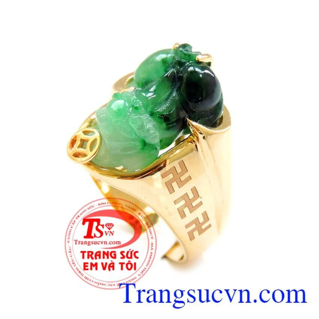 mệnh hỏa đeo tỳ hưu màu gì với nhẫn tỳ hưu đỏ hồng
