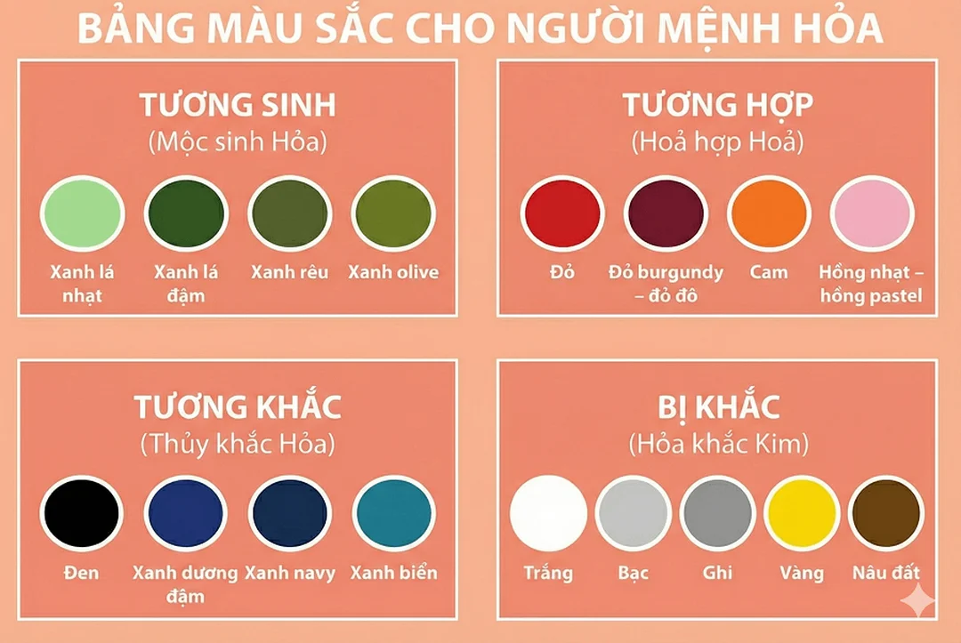 mệnh hỏa hợp màu xe gì câu hỏi thường gặp