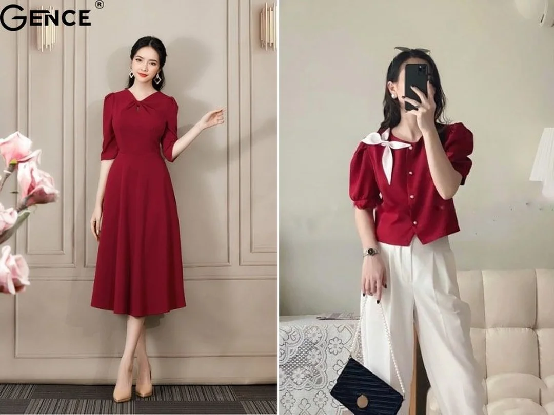 mệnh mộc hợp màu đỏ không trong phối màu xanh và đỏ