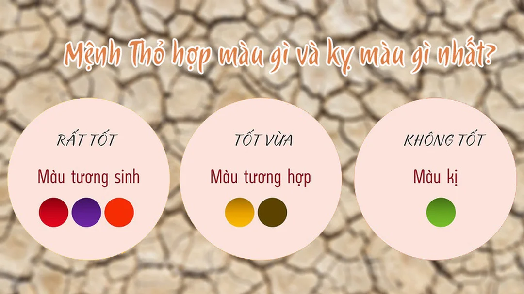 mệnh thổ hợp màu gì tránh sai lầm khi chọn màu