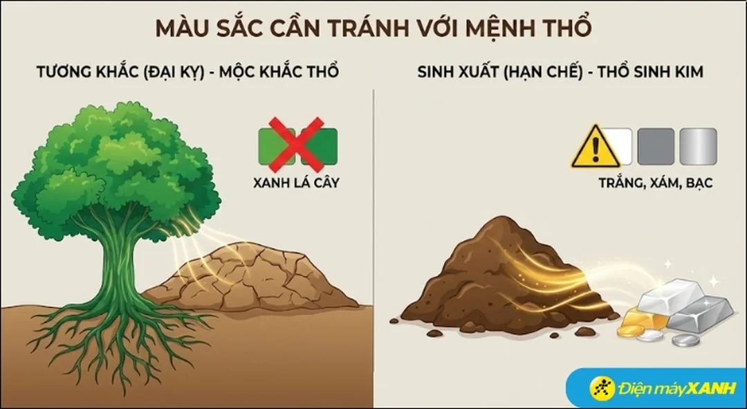 Mệnh Thổ hợp màu trắng không theo quan hệ Thổ sinh Kim mệnh thổ hợp màu trắng không theo quan hệ Thổ sinh Kim