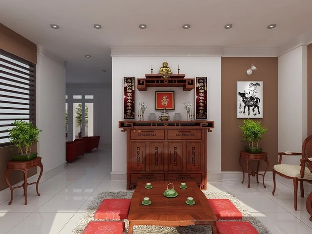 mẹo phong thủy nhà ở bố trí bàn thờ trang nghiêm