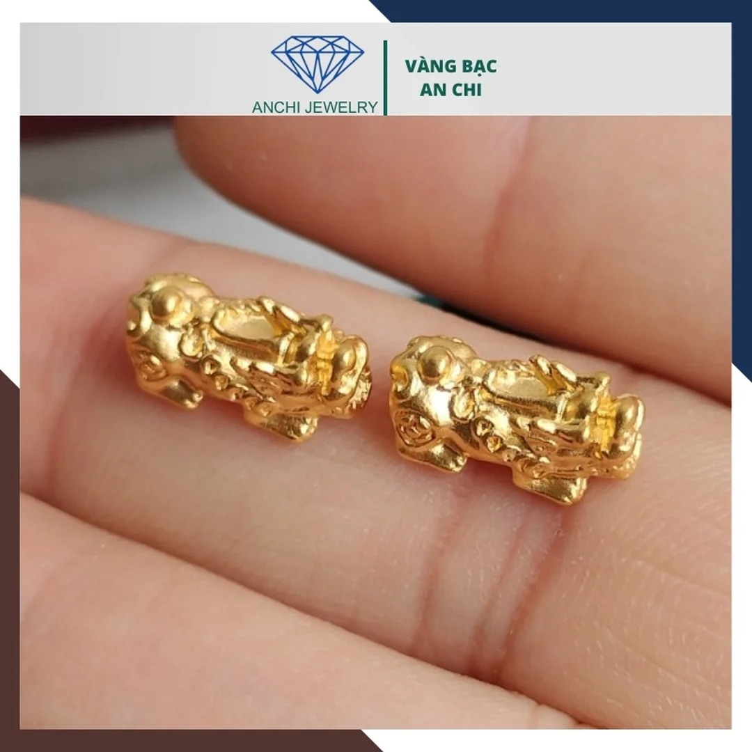 nhẫn tỳ hưu vàng 24k charm vàng ta 9999