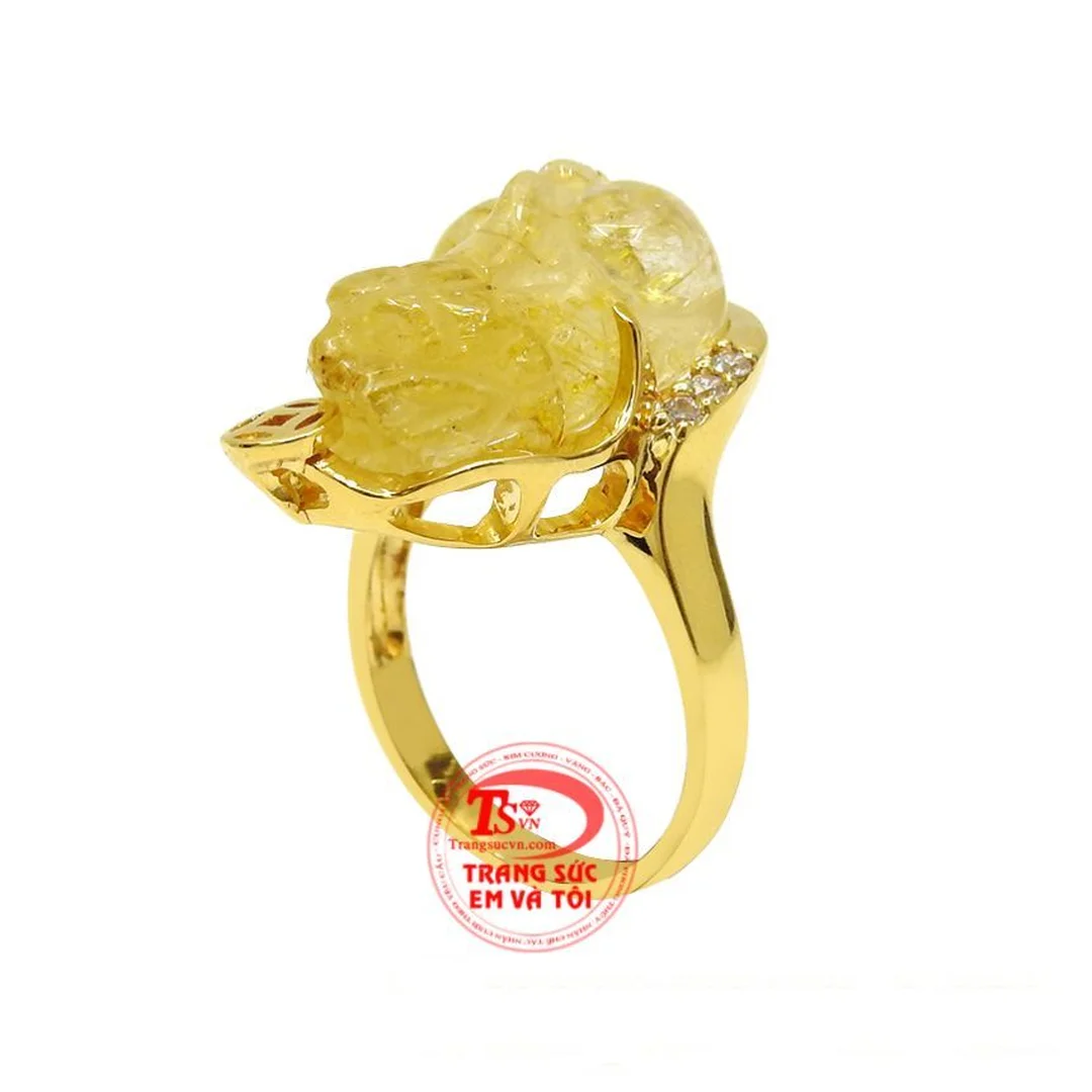 nhẫn tỳ hưu vàng 24k nữ may mắn