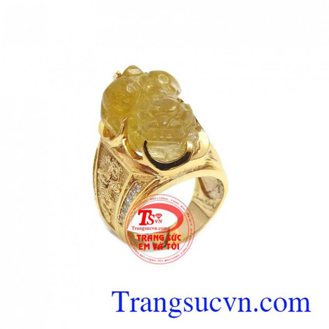 nhẫn tỳ hưu vàng 24k thiết kế nam nữ