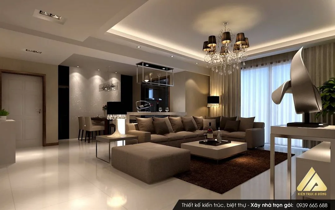 Bố trí nội thất phòng khách tuổi Bính Thìn Nội thất phòng khách tuổi Bính Thìn bố trí cân đối và thông thoáng