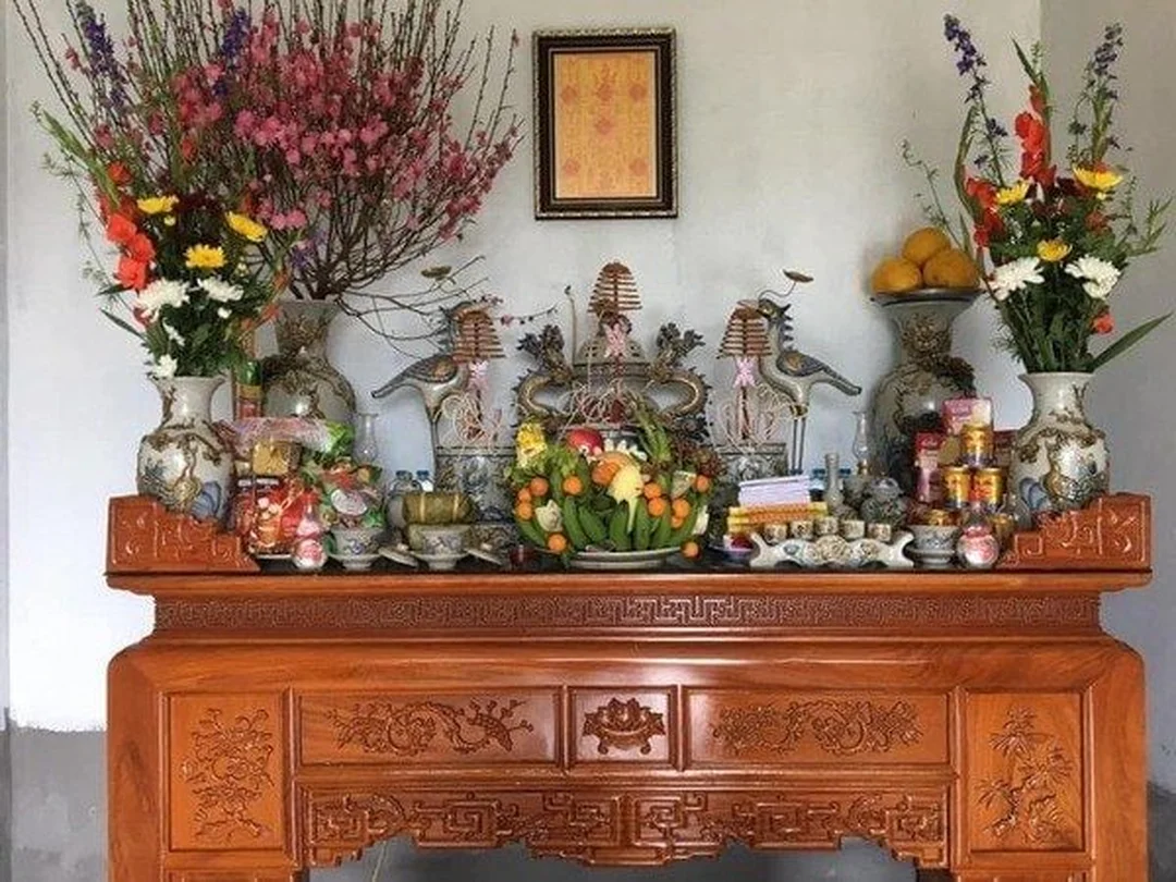 phong thủy bàn thờ tổ tiên đặt ở vị trí trang trọng trong nhà