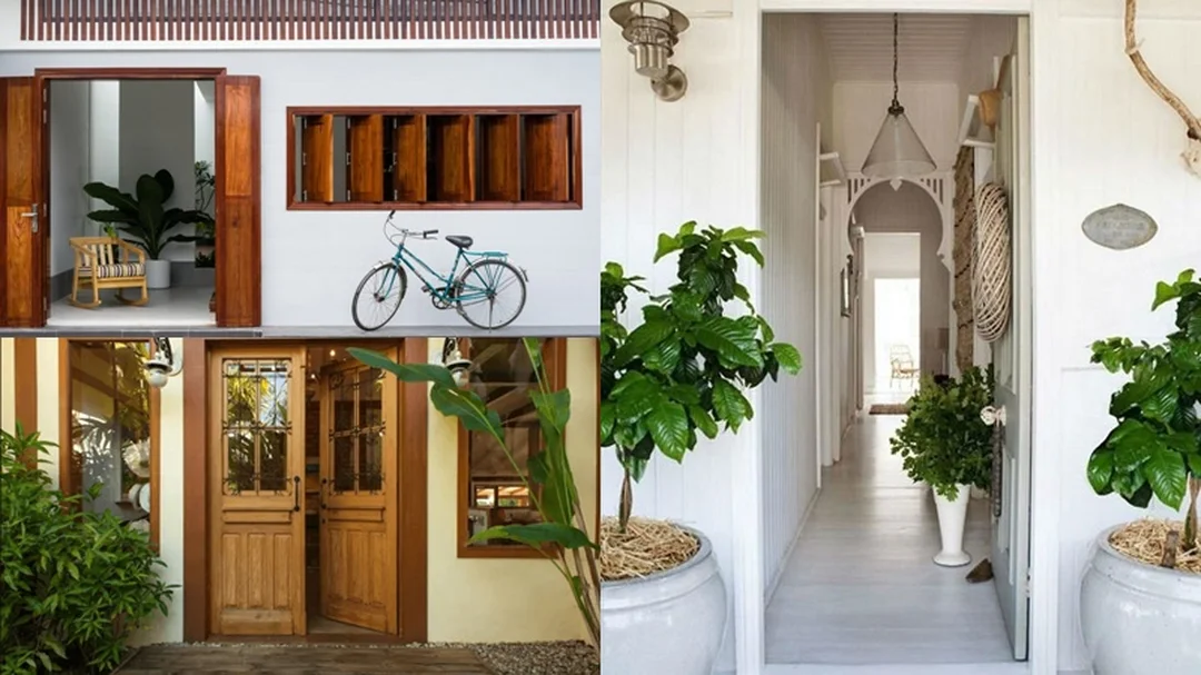 phong thủy cửa chính đối diện cửa sau và cách chọn bình phong
