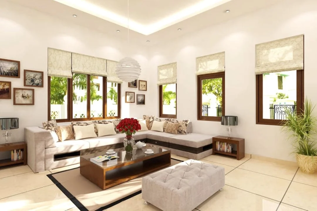 phong thủy nhà ở cơ bản với phòng khách sáng và thoáng