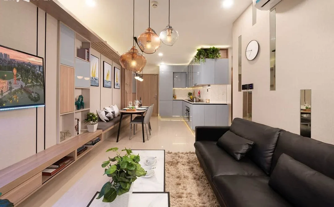Hướng phòng khách chung cư theo cửa và ban công phong thủy phòng khách chung cư nhìn từ cửa ra ban công