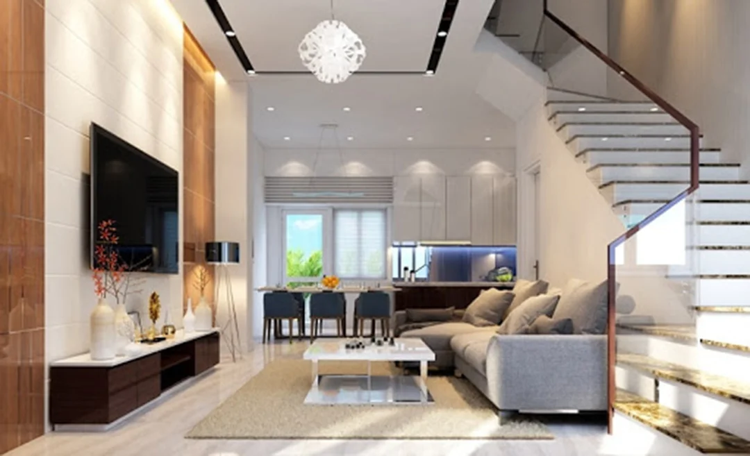Phòng khách nhà ống bố trí gần cửa chính phong thủy phòng khách nhà ống gần cửa chính