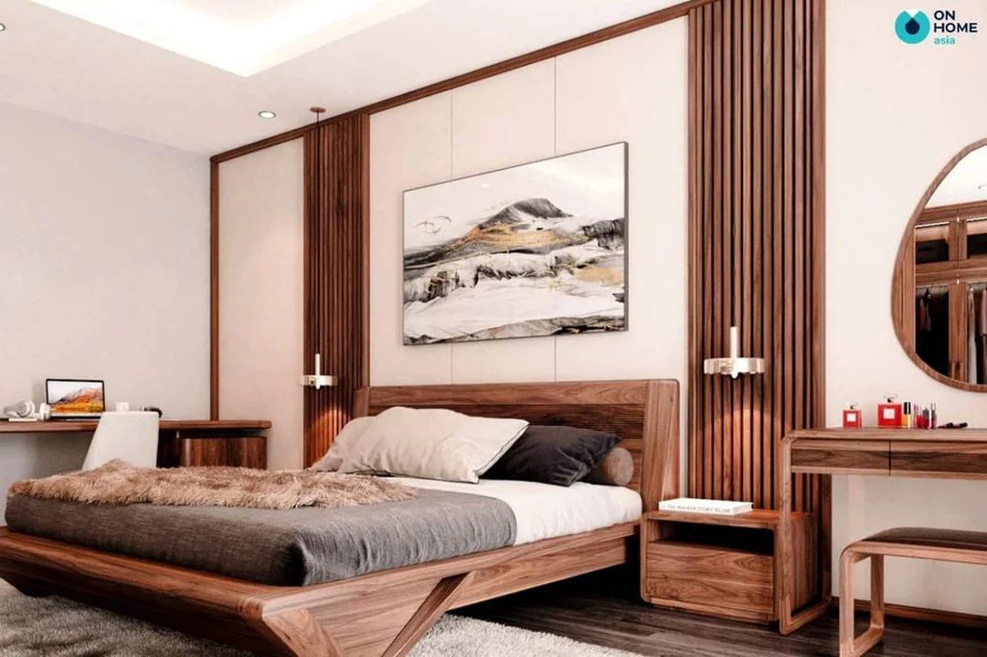 phong thủy phòng ngủ đẹp với bố cục thoáng và ánh sáng dịu