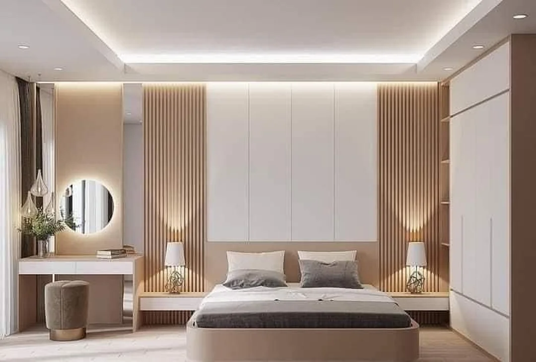 phong thủy phòng ngủ tuổi đinh mùi trong phòng nhỏ tránh kê giường dưới xà ngang
