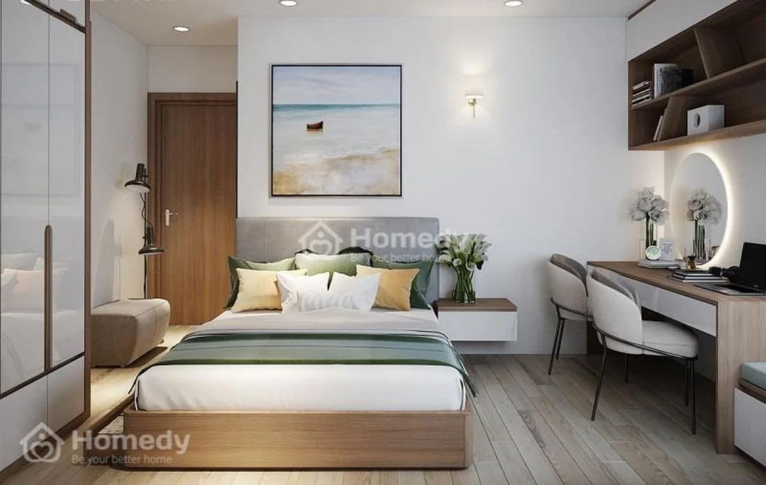 phong thủy phòng ngủ tuổi giáp tý tránh gương và cửa xung giường