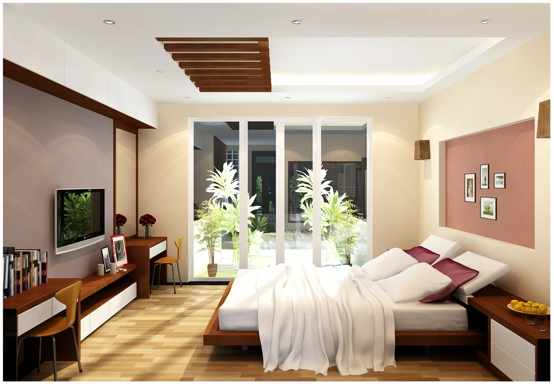 phong thủy phòng ngủ vợ chồng cần tránh đồ trang trí nặng nề u tối