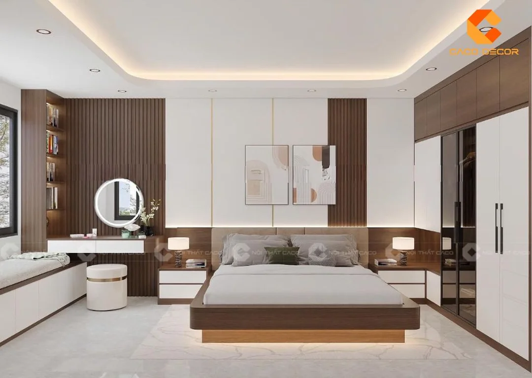 phong thủy phòng ngủ vợ chồng theo tuổi với cách đặt giường ngủ chuẩn