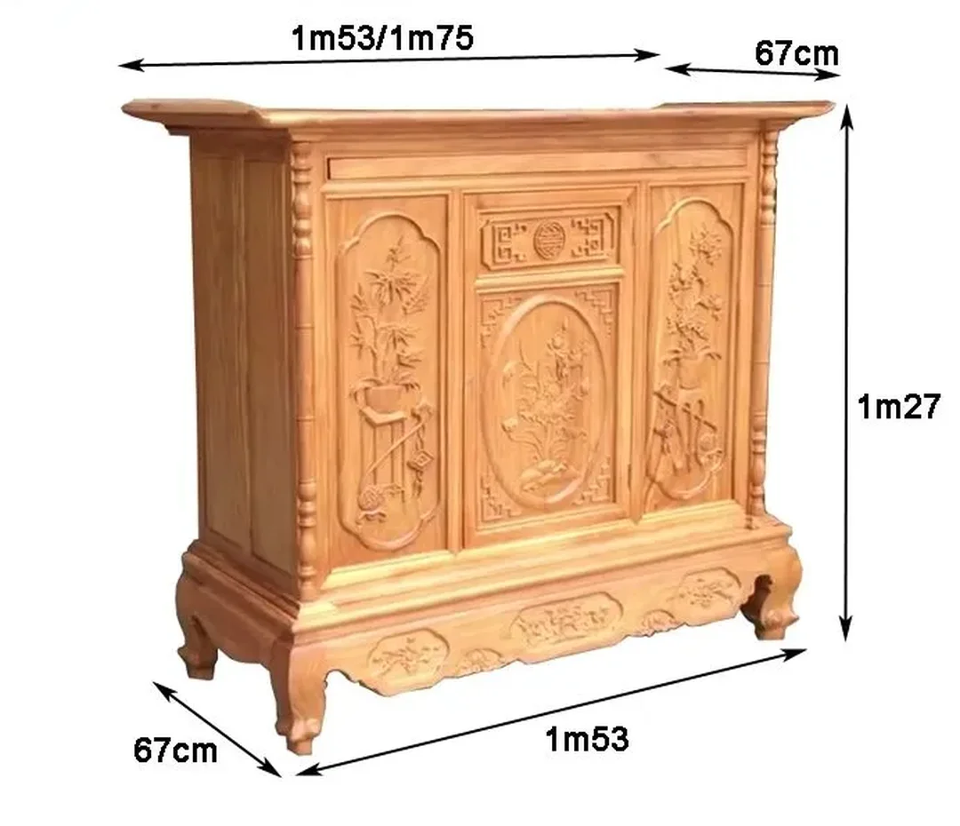 số đo phong thủy bàn thờ chuẩn theo thước lỗ ban 38,8 cm