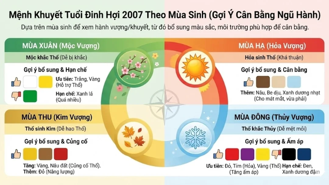 So sánh cách chọn 2007 mệnh thổ hợp màu gì theo niên mệnh và xu hướng