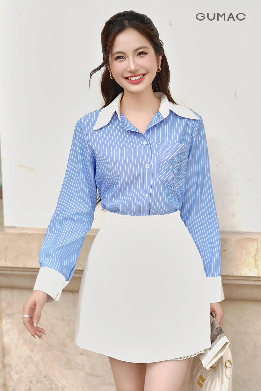 trang phục xanh dương hợp tuổi 2003 mệnh Mộc