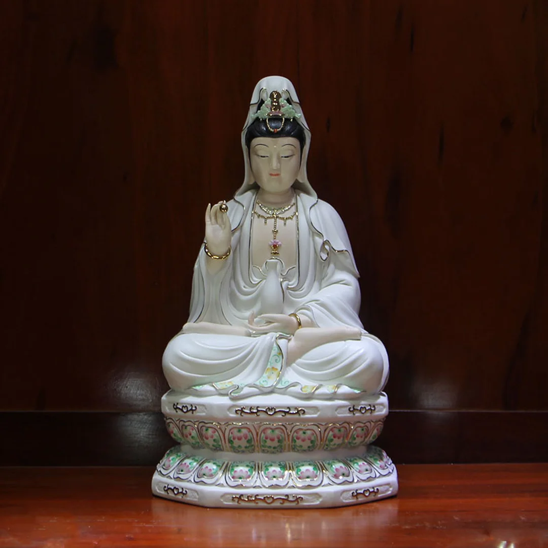 Tượng Quan Âm Bạch Y gốm sứ cao cấp tượng quan âm bạch y chất liệu gốm sứ cao cấp
