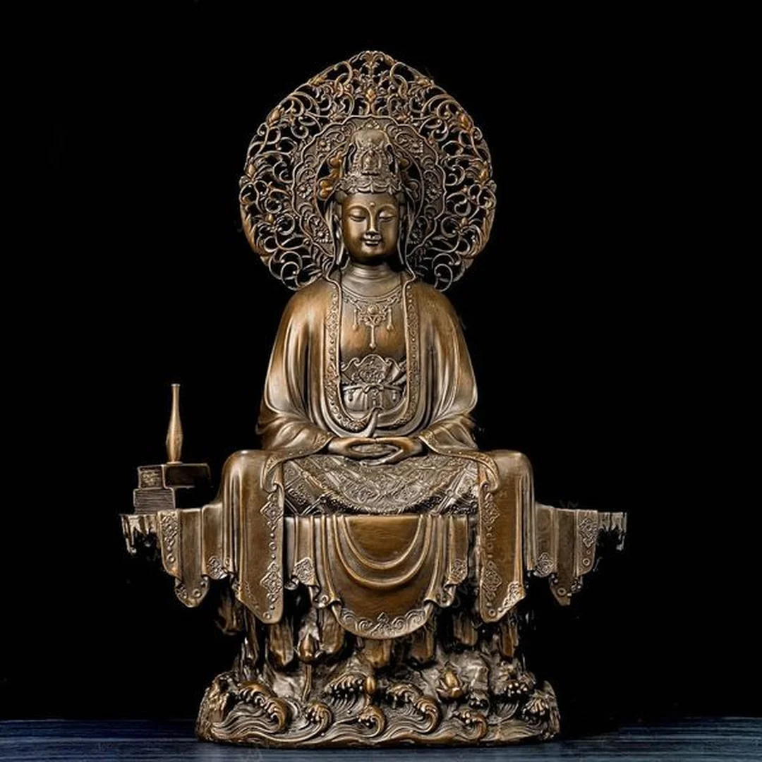 Tượng Quan Âm bằng đồng dáng đứng tượng quan âm bằng đồng dáng đứng thờ tại gia