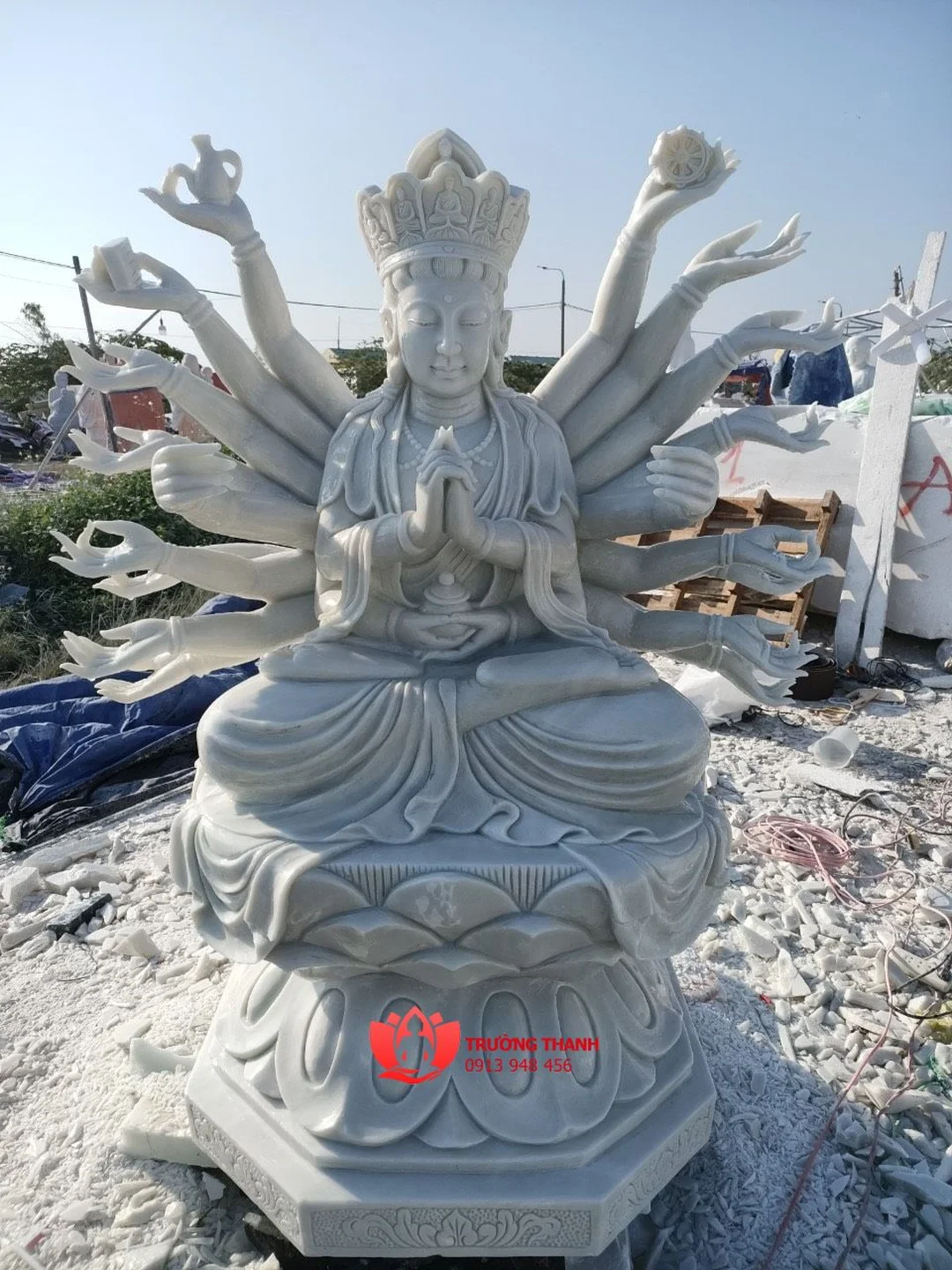 tượng quan âm bồ tát đẹp thiên thủ thiên nhãn bằng đá