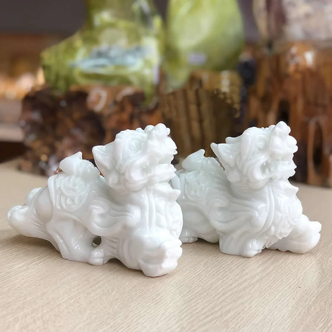 Tỳ hưu phong thủy đá thạch anh trắng tự nhiên tỳ hưu phong thủy đá thạch anh trắng tự nhiên