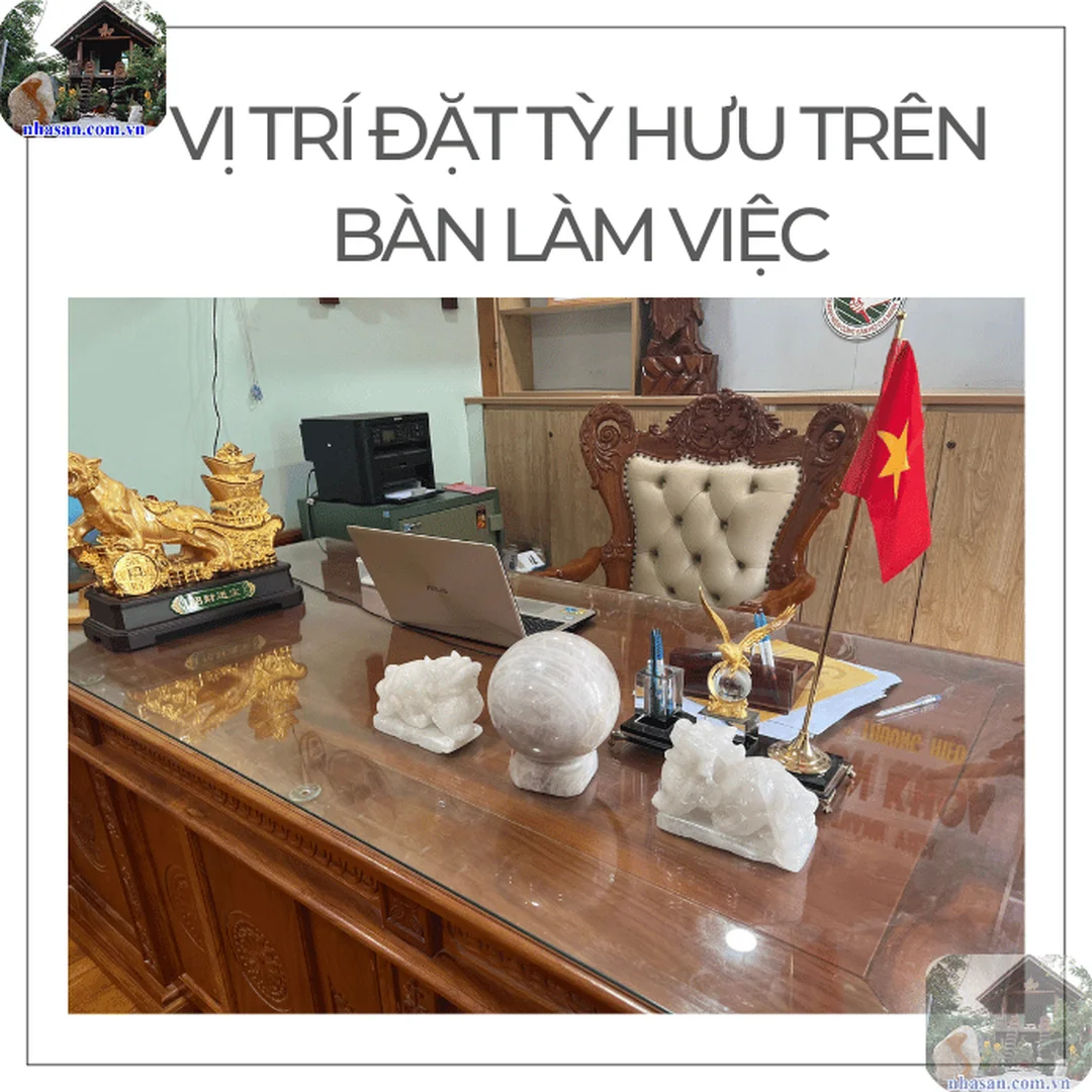 tỳ hưu phong thủy đặt bàn làm việc chiêu tài