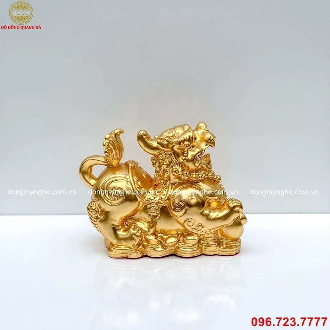 tỳ hưu vàng 24k có bề mặt mạ cần kiểm tra kỹ