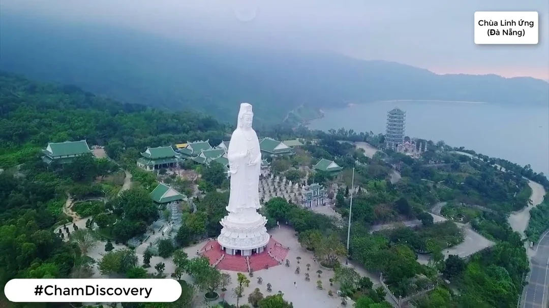 Video flycam tượng Quan Âm chùa Linh Ứng Đà Nẵng