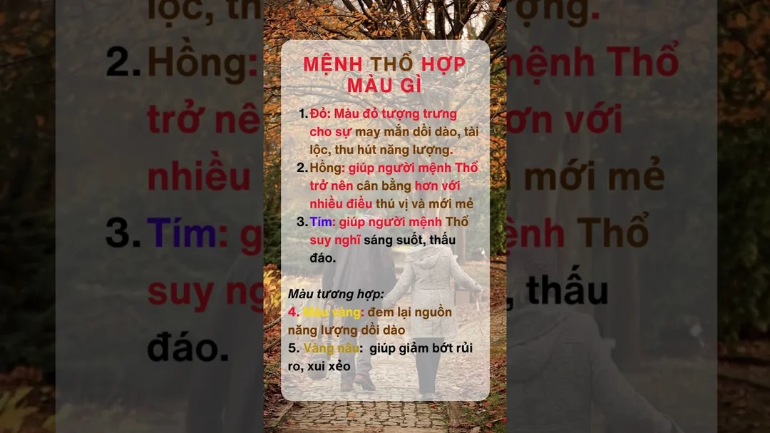 Video giải thích mệnh thổ khắc mệnh gì và màu hợp mệnh Thổ