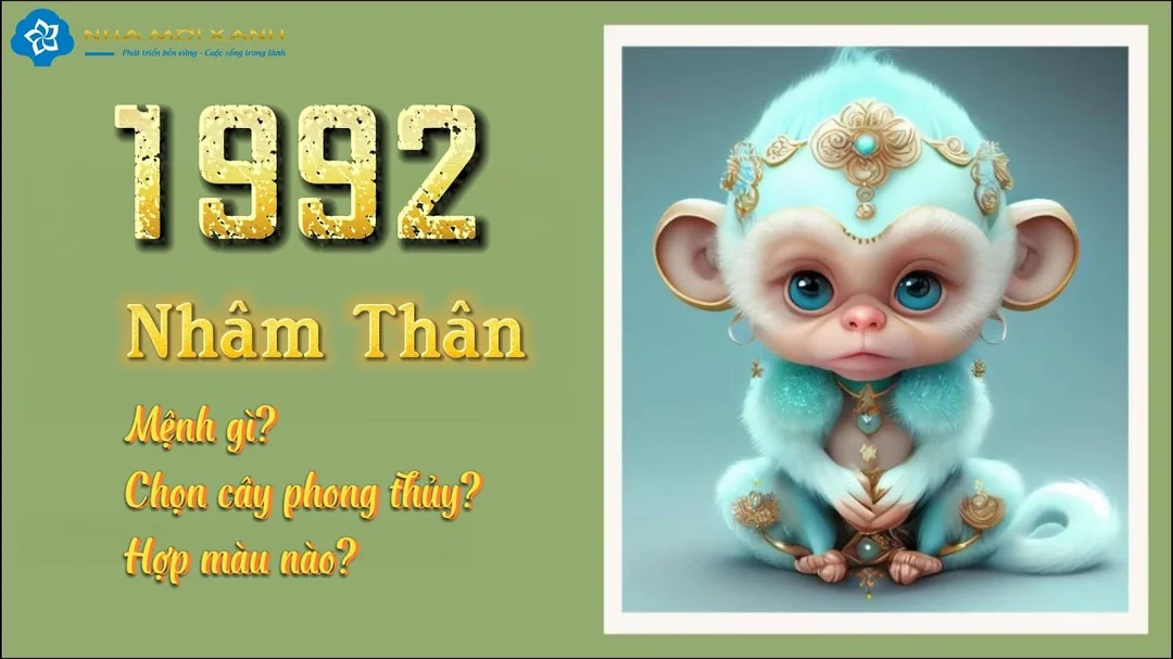 Video giải thích tuổi Nhâm Thân 1992 hợp cây gì màu gì