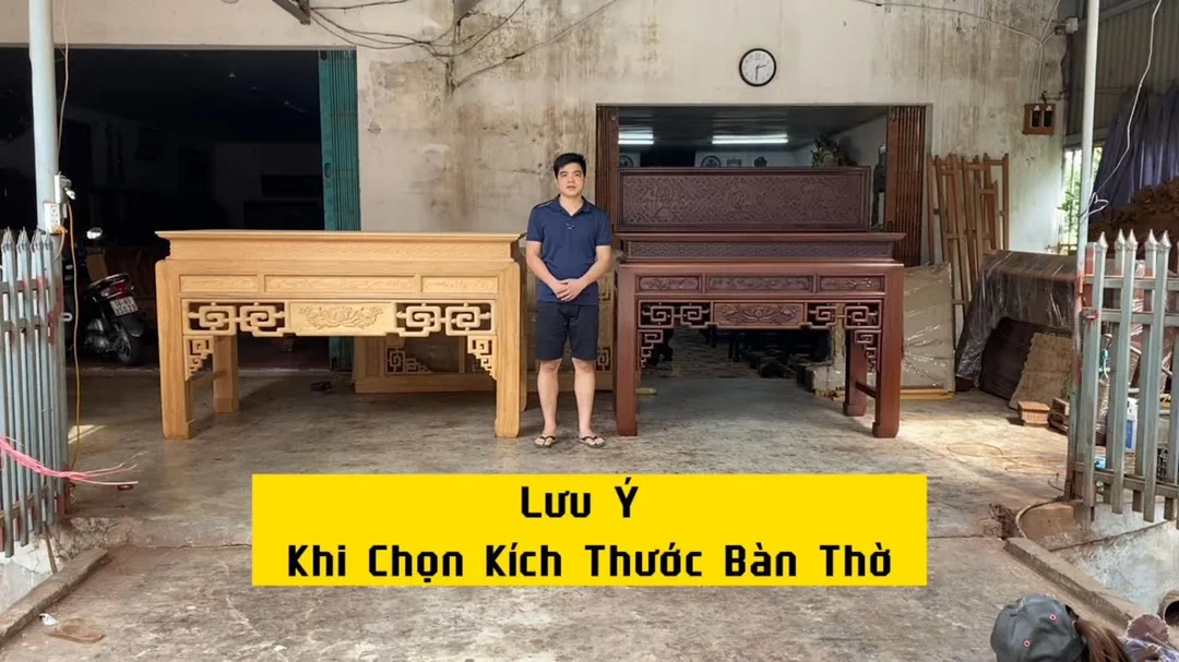Video hướng dẫn chọn kích thước bàn thờ chuẩn thước Lỗ Ban