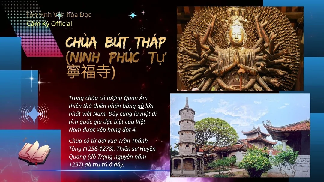 Video tham quan chùa Bút Tháp và tượng Quan Âm nghìn mắt nghìn tay